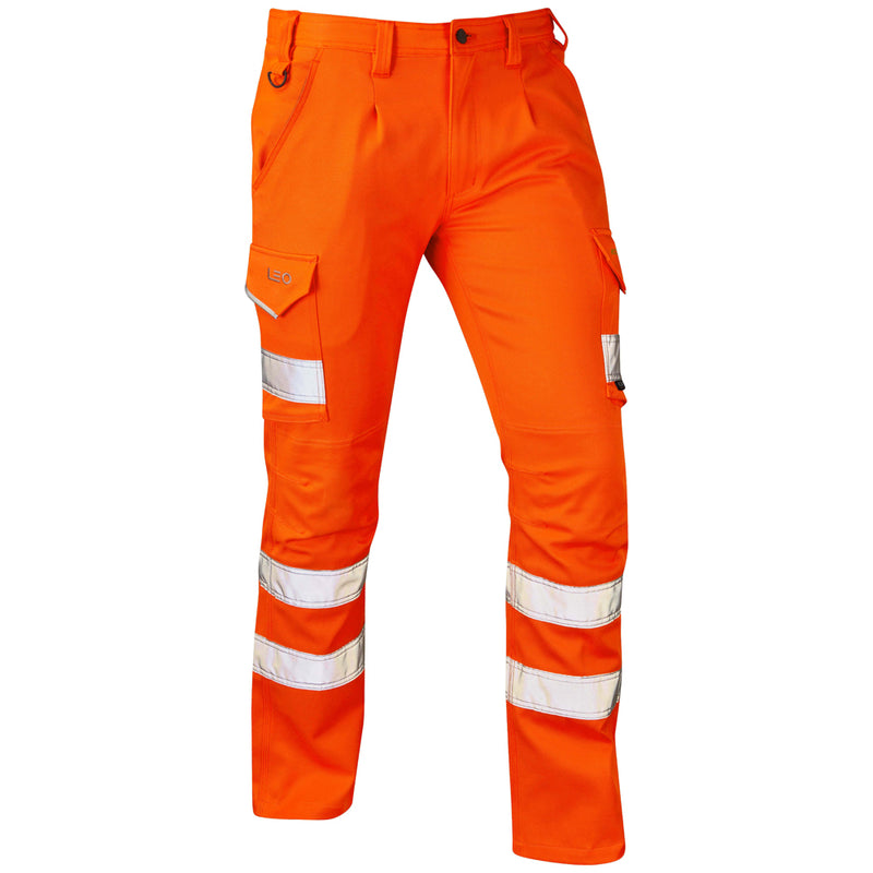 LEO KINGFORD EcoViz Stretch Hi-Vis Poly/Cotton Cargo