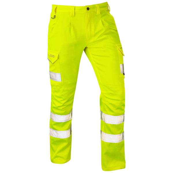 LEO KINGFORD EcoViz Stretch Hi-Vis Poly/Cotton Cargo