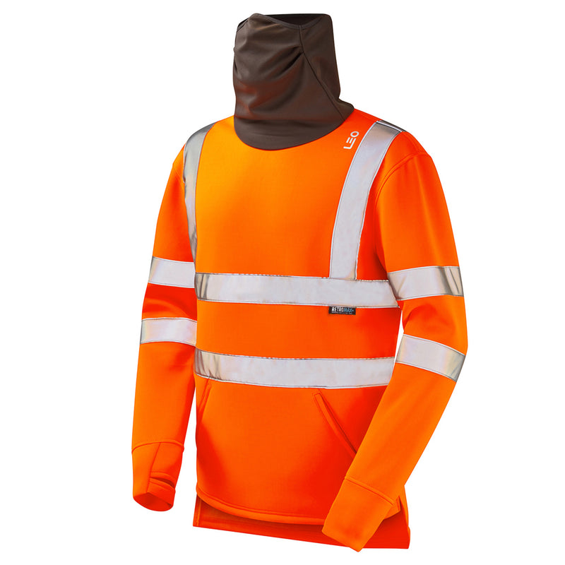 LEO COMBESGATE  EcoViz AL Snood Hi-Vis Sweatshirt