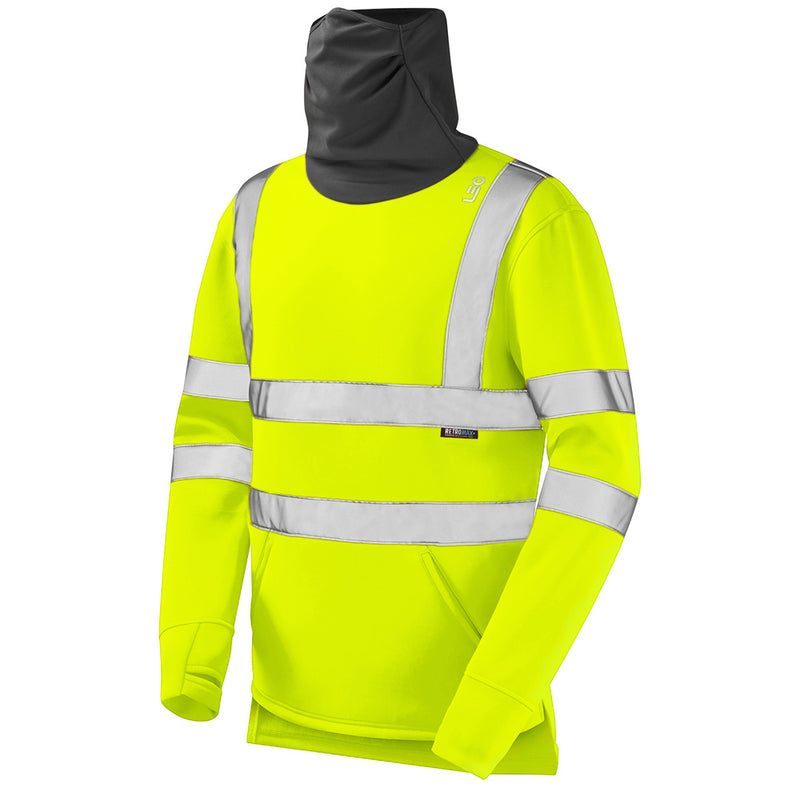 LEO COMBESGATE  EcoViz AL Snood Hi-Vis Sweatshirt