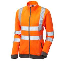 LEO HOLLICOMBE Womens Zipped Hi-Vis Sweatshirt