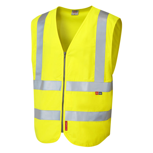 LEO ** HARRACOTT  FR/AS Hi-Vis Waistcoat Vest (EN 11612) **