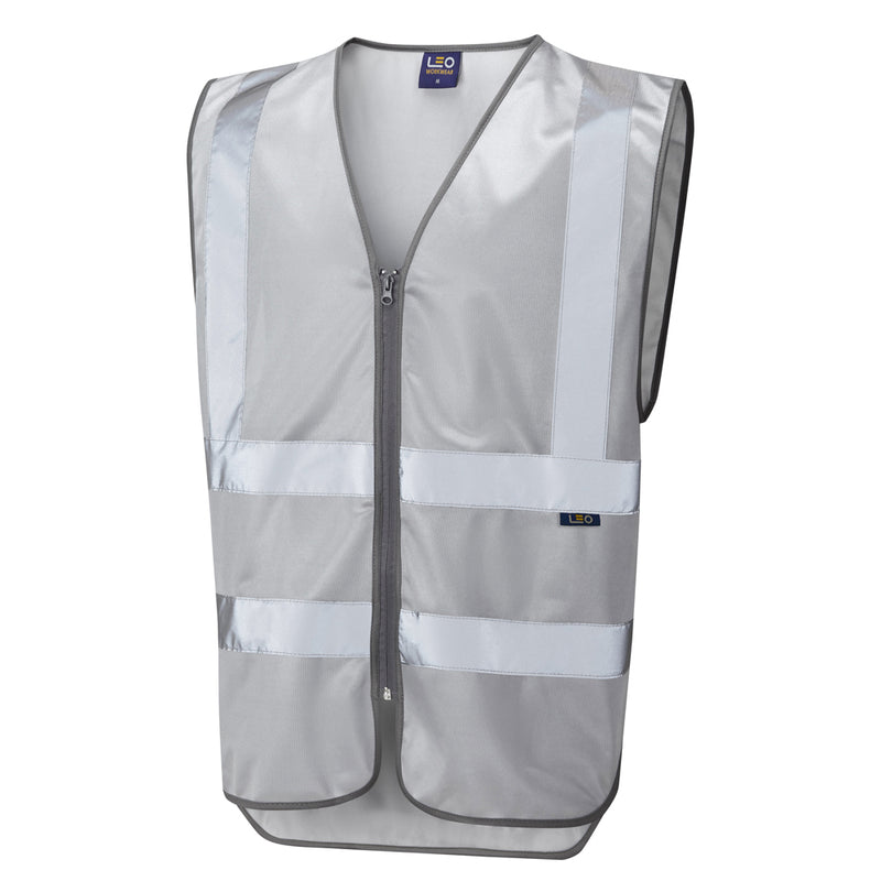 LEO COMMODORE Reflective Zip Hi-Vis Waistcoat Vest