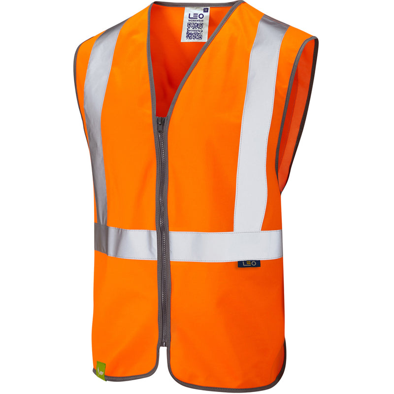 LEO EGGESFORD  Railway Zip Hi-Vis Waistcoat Vest