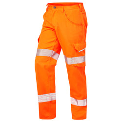 LEO YELLAND  Lightweight Hi-Vis Poly/Cotton Cargo Hi-Vis Trouser