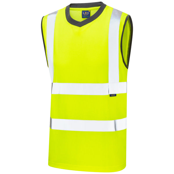 LEO ASHFORD  Comfort Sleeveless Hi-Vis T-Shirt