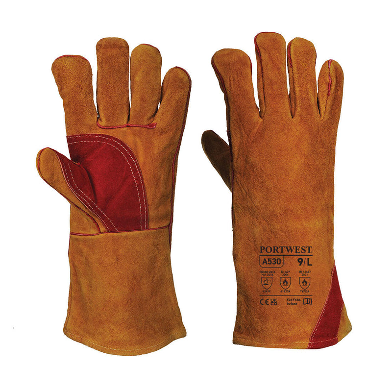 Portwest Reinforced Welding Glove Gauntlet A530