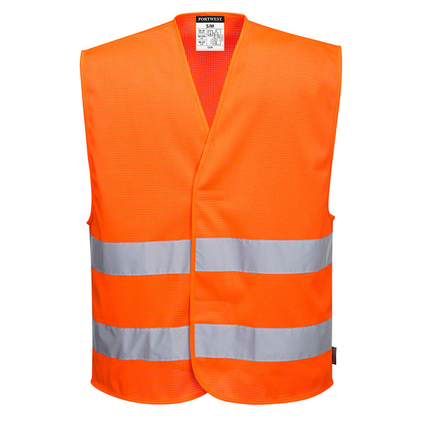 Hi-Vis Mesh Two Band Safety Vest C374