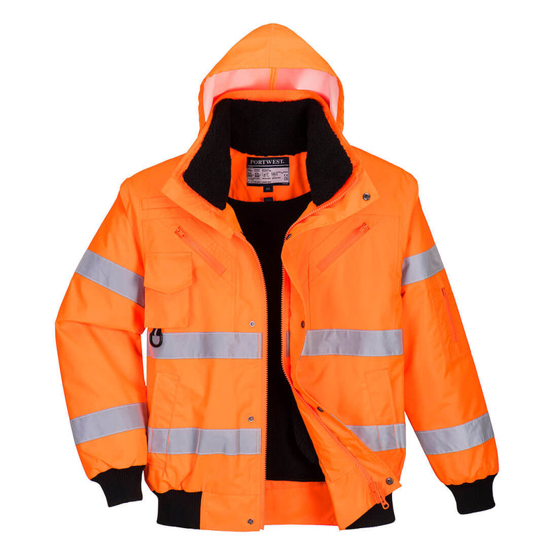 Portwest Hi-Vis 3-in-1 Bomber Jacket C467