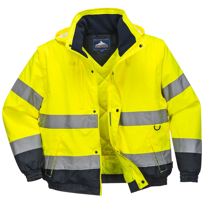 Portwest Hi-Vis 2-in-1 Bomber Jacket C468