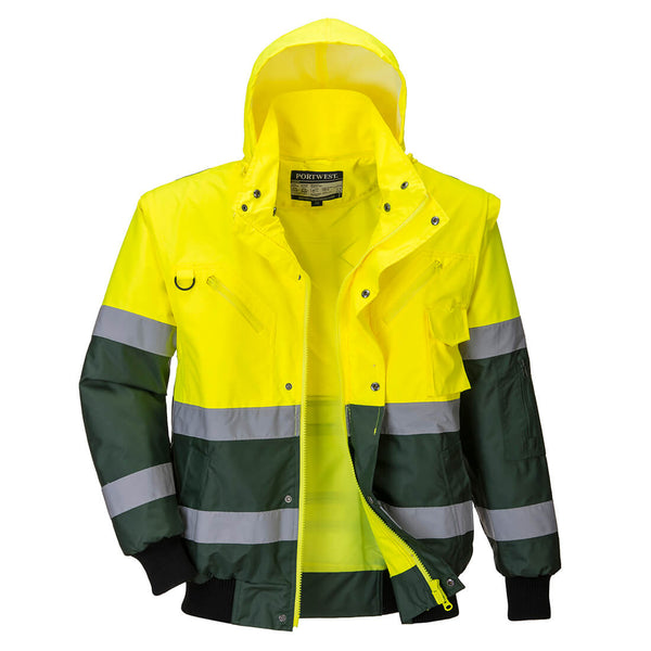 Portwest Hi-Vis 3-in-1 Bomber Jacket C565