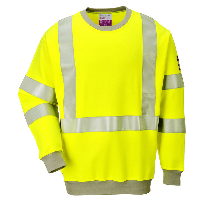 Flame Resistant Anti-Static Hi-Vis Sweatshirt FR72