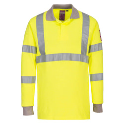 Portwest Flame Resistant Hi-Vis Poloshirt FR77