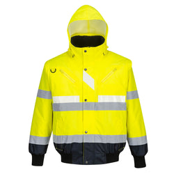 Portwest Glowtex Hi-Vis 3-in-1 Bomber Jacket G465