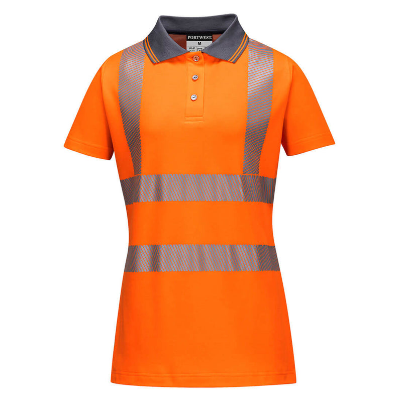 Hi-Vis Women's Cotton Comfort Pro Polo Shirt Short Sleeve  LW72