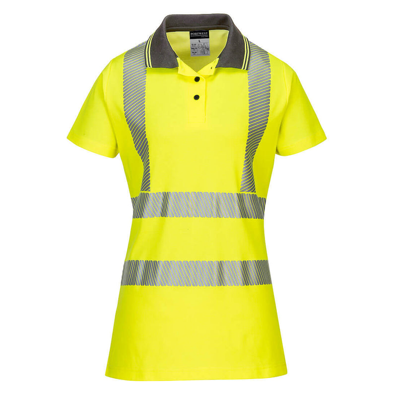 Hi-Vis Women's Cotton Comfort Pro Polo Shirt Short Sleeve  LW72