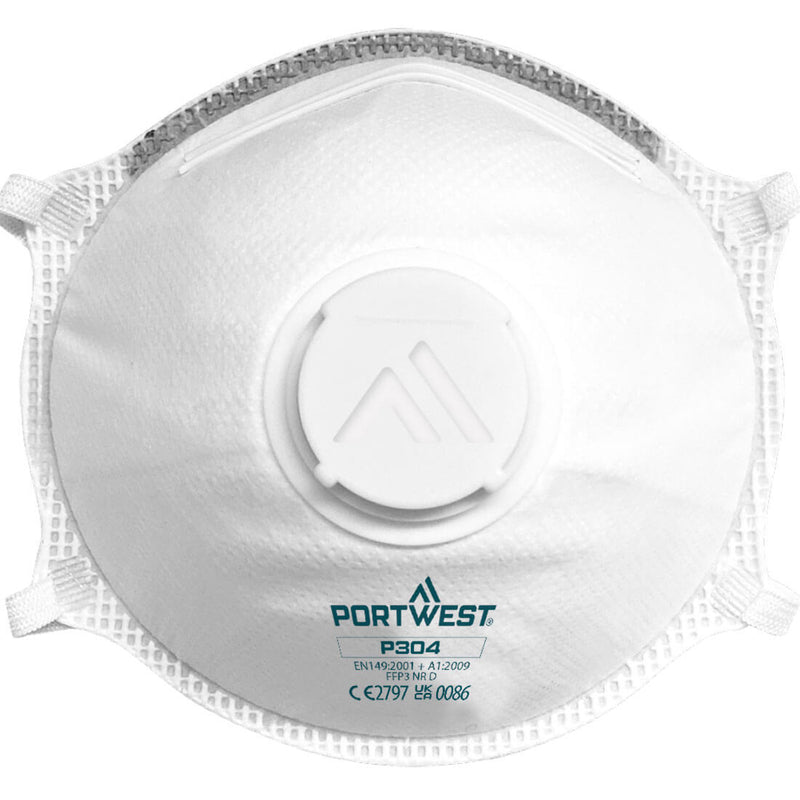 FFP3 Valved Dolomite Light Cup Respirator (Pk10) P304