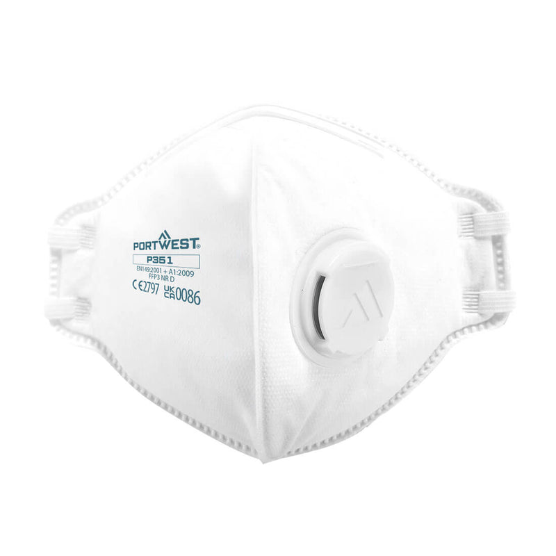 FFP3 Valved Dolomite Fold Flat Respirator (Pk20) P351