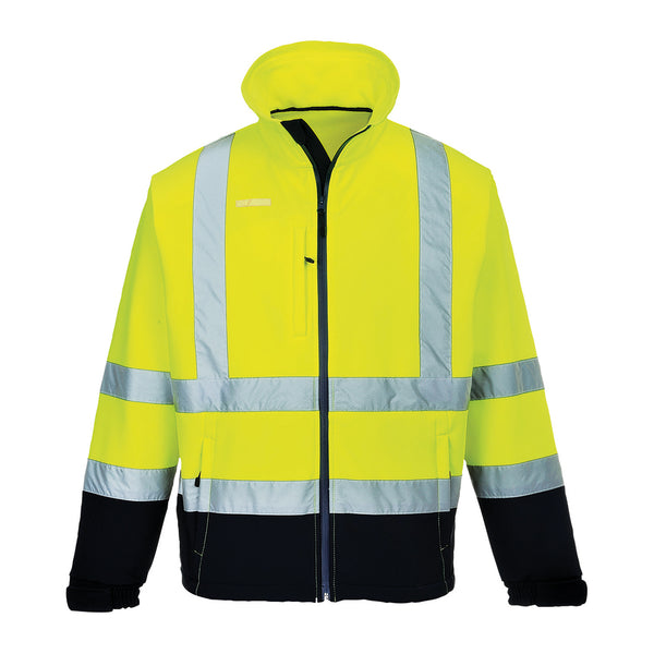 Portwest Hi-Vis Contrast 3 Layers Softshell Jacket S425