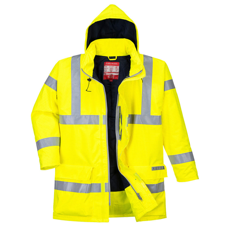 Portwest Flame Resistant Rain Bizflame Hi-Vis Jacket S778