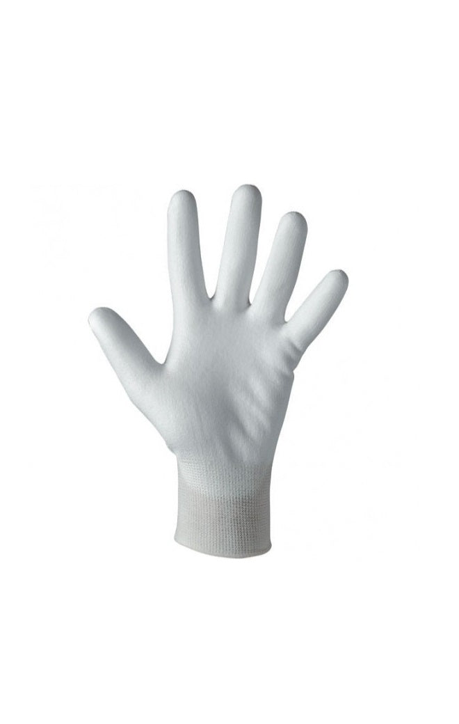 Nylon 888 White Palm Polyurethane General Handling Glove (Pack of 12)