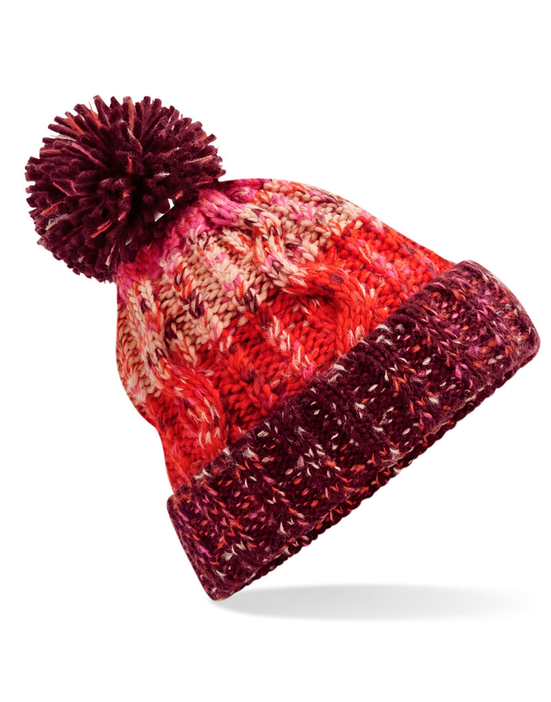 Beechfield  Corkscrew Pom Pom Beanie B486