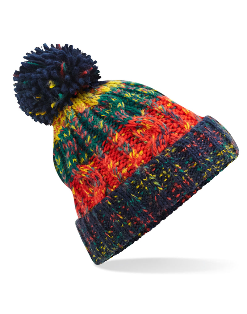 Beechfield  Corkscrew Pom Pom Beanie B486