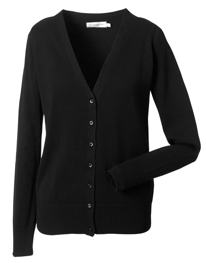 Russell Collection Ladies'  V-Neck Knitted Cardigan 715F