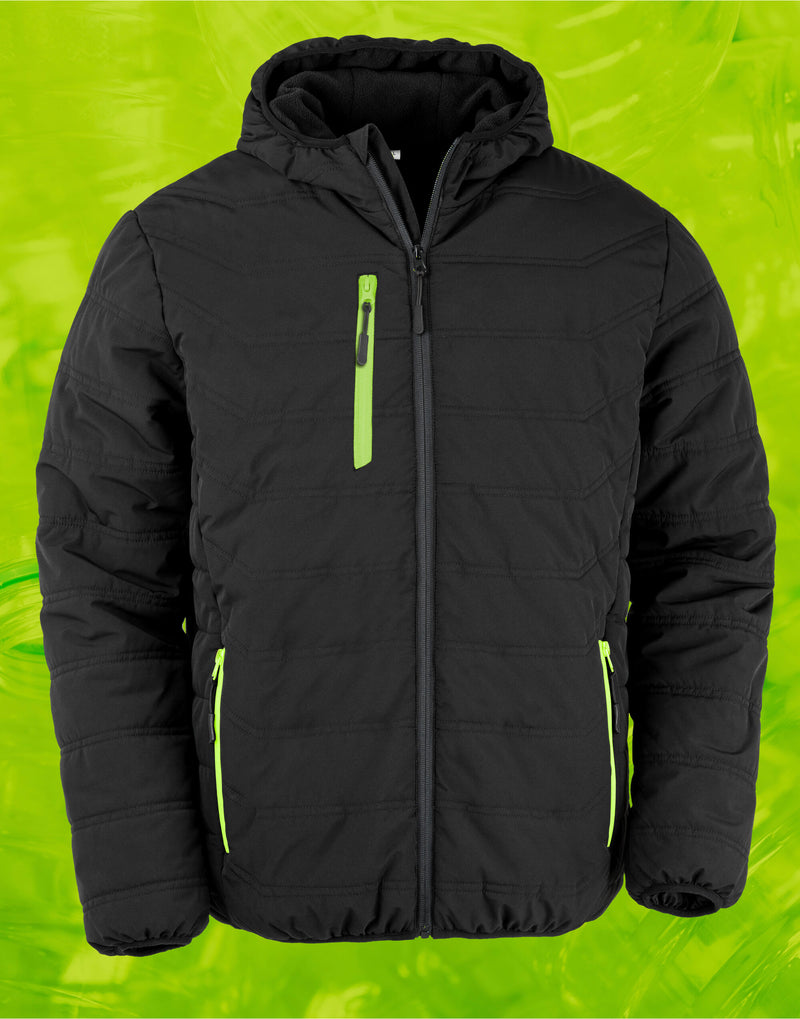 Result Genuine Recycled Black Compass Padded Winter Jacket R240X