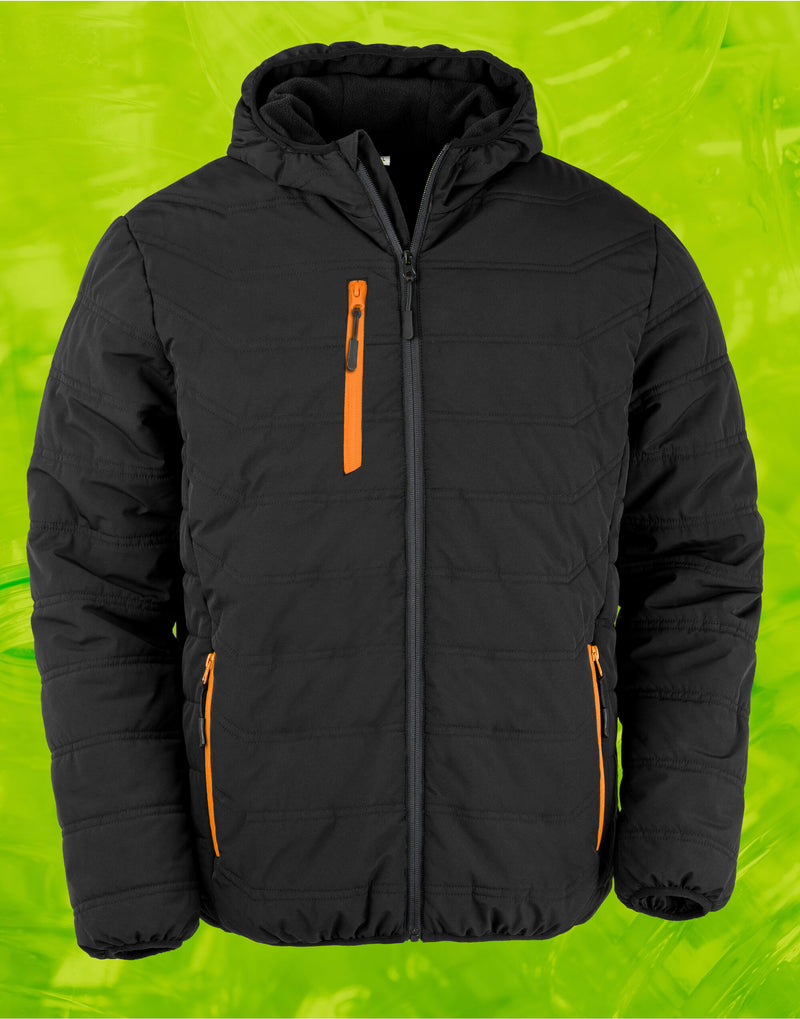 Result Genuine Recycled Black Compass Padded Winter Jacket R240X