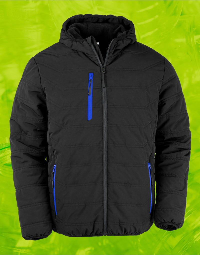 Result Genuine Recycled Black Compass Padded Winter Jacket R240X