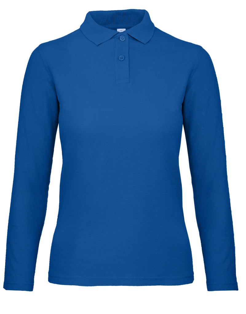 B&C Women's Long Sleeve Polo PWI13