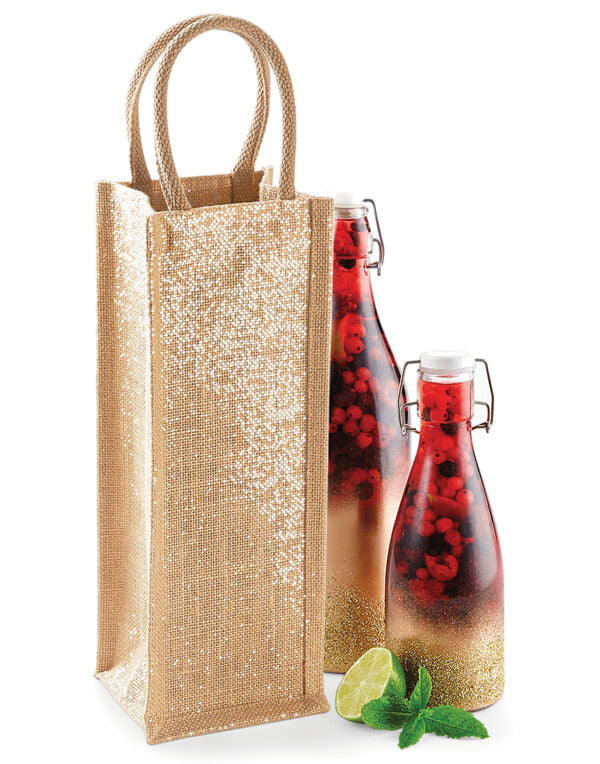 Westford Mill Shimmer Jute Bottle Bag W433 W433