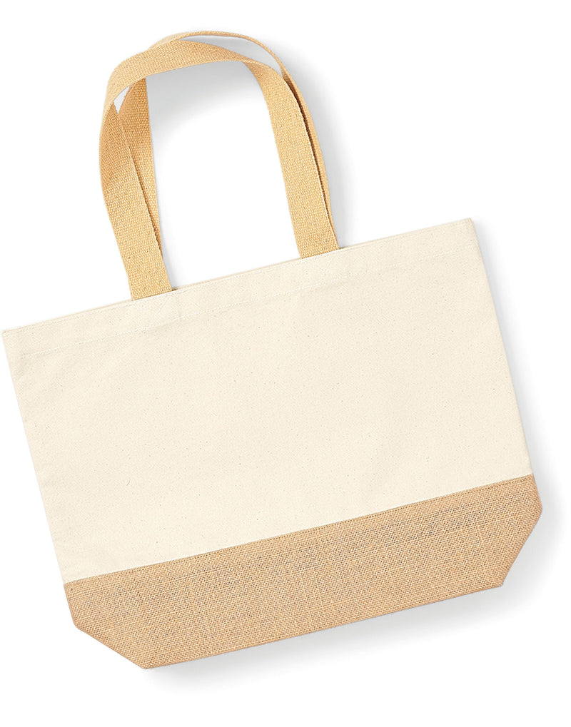 Westford Mill Jute Base Canvas Tote W451