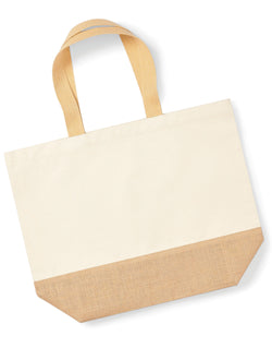 Westford Mill Jute Base Canvas Tote W452